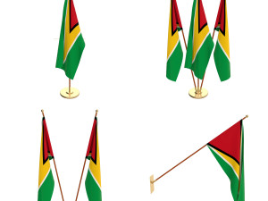 guyana flag pack Modèle 3D