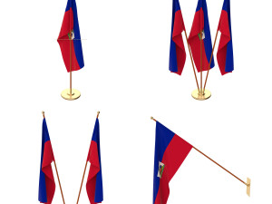 haiti flag pack 3D Model