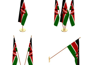 kenya flag pack Modèle 3D