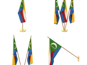 comoros flag pack 3D Модель