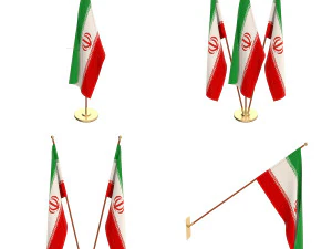 Pacchetto bandiera iraniana Modello 3D