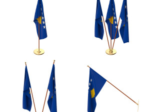 kosovo flag pack Modèle 3D