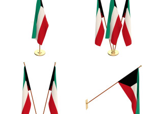 kuwait flag pack 3Dモデル