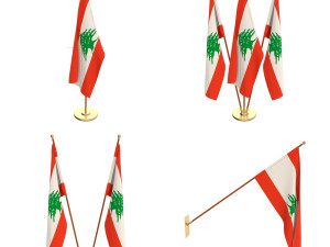 lebanon flag pack 3Dモデル