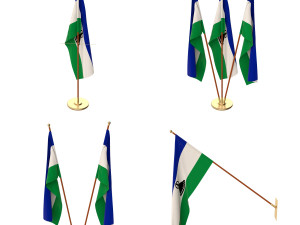 lesotho flag pack 3Dモデル