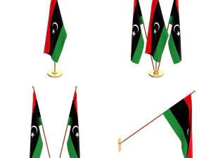 리비아 깃발 팩 3D 모델