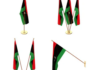 libya flag pack 3D Model