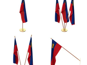 liechtenstein flag pack 3D Model