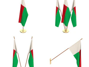 Pacchetto bandiere del madagascar Modello 3D