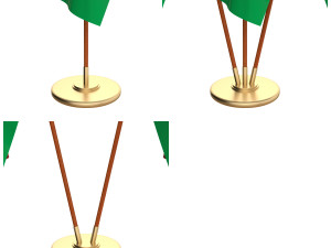 madagascar flag pack 3D Model