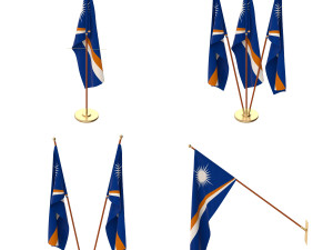 marshall islands flag pack 3D 모델