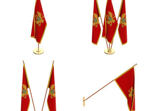 montenegro flag pack 3D Model