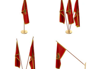 montenegro flag pack 3D Model