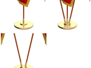 montenegro flag pack Modello 3D
