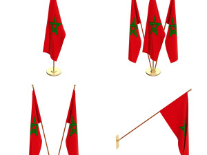 morocco flag pack 3D Model