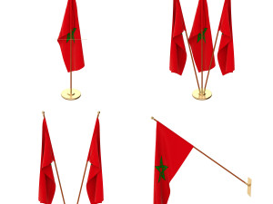 morocco flag pack 3D Model