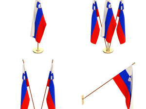 slovenia flag pack 3Dモデル