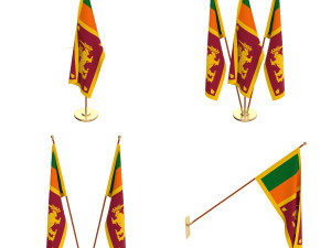 sir lanka flag pack 3D Model