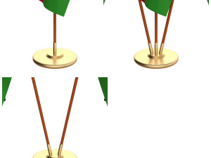 malawi flag pack Modello 3D