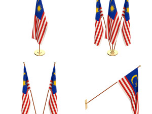 malaysia flag pack 3D Model