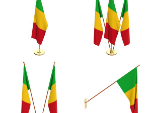 mali flag pack 3D Model