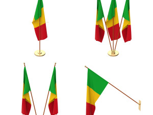 mali flag pack Modello 3D