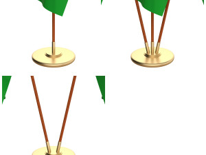 mauritania flag pack 3D Model