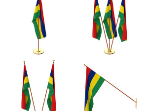 mauritius flag pack 3D-Modell