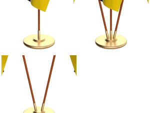 mozambique flag pack 3D Model