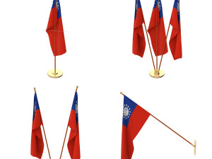 myanmar flag pack Modello 3D