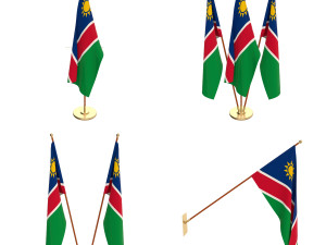 namibia flag pack Modèle 3D
