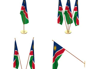 namibia flag pack 3D Model