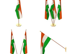 niger flag pack 3D Model