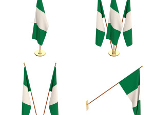 nigeria flag pack 3D Model