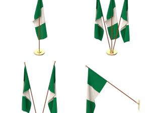 nigeria flag pack 3D Model