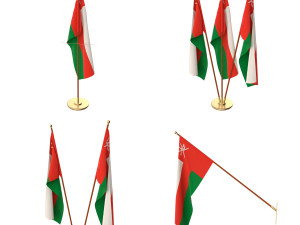 oman flag pack 3Dモデル