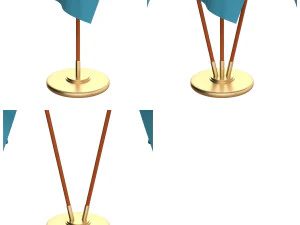 palau flag pack 3D Model