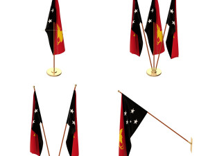 papua new guinea flag pack 3Dモデル