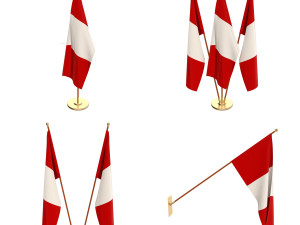 peru flag pack 3D मॉडल