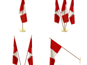 페루 깃발 팩 3D 모델