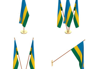 rwanda flag pack 3Dモデル