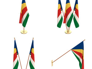 seychelles flag pack 3D Model