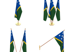 solomon islands flag pack 3D Model