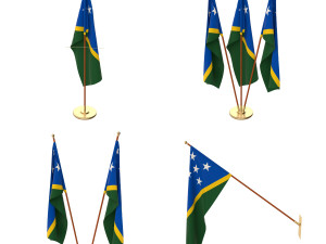 solomon islands flag pack 3D Model