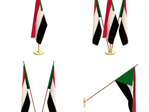 sudan flag pack 3Dモデル