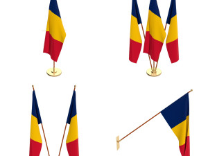 chad flag pack 3D Model