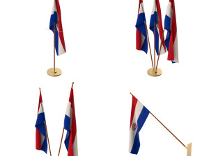 paraguay flag pack 3D 模型