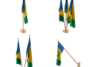 saint vincent and the grenadines flag pack 3D मॉडल