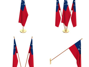 samoa flag pack 3Dモデル