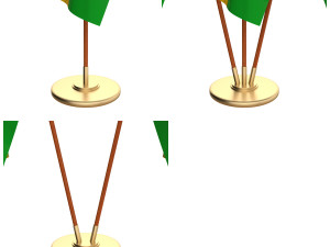sao tome and principe flag pack Modèle 3D